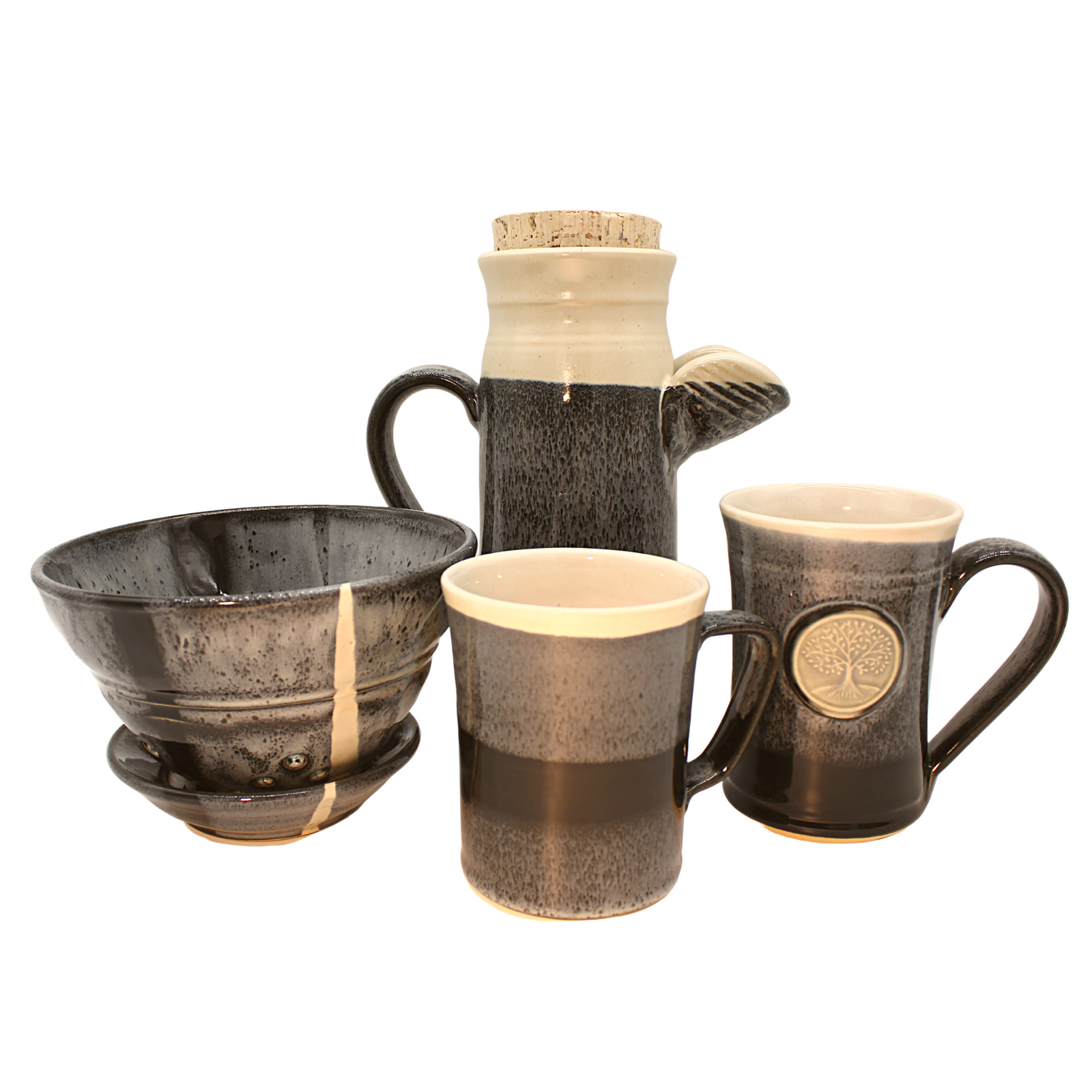 Glossy Black & White Pattern