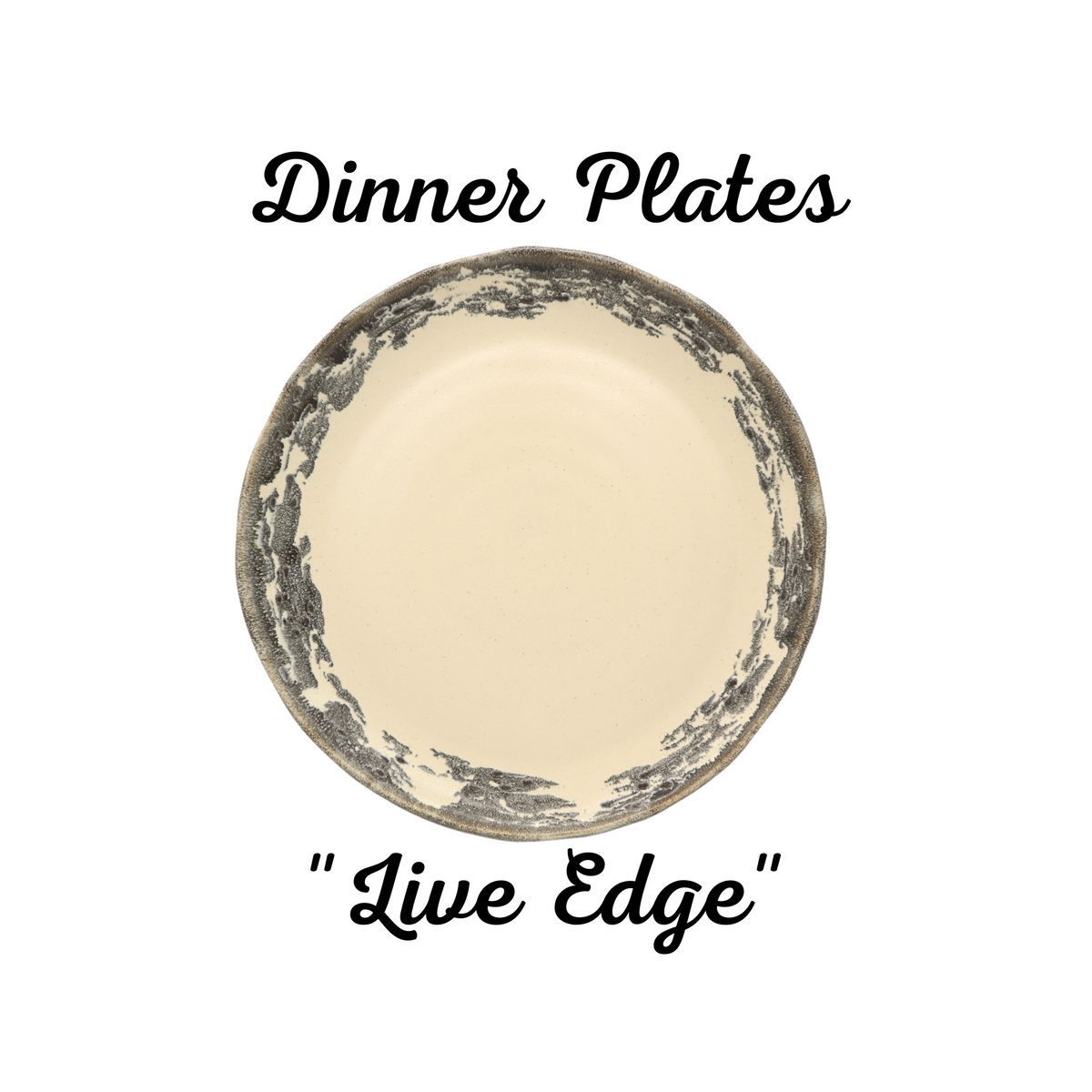 LIVE EDGE COLLECTION DINNER PLATES (Birch Bark Pattern)