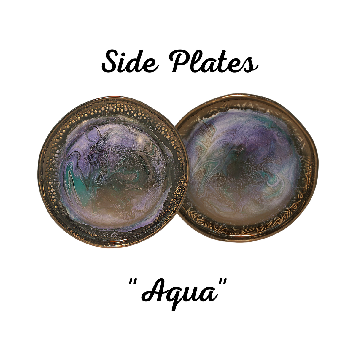 LIVE EDGE SIDE PLATES (Aqua Collection)
