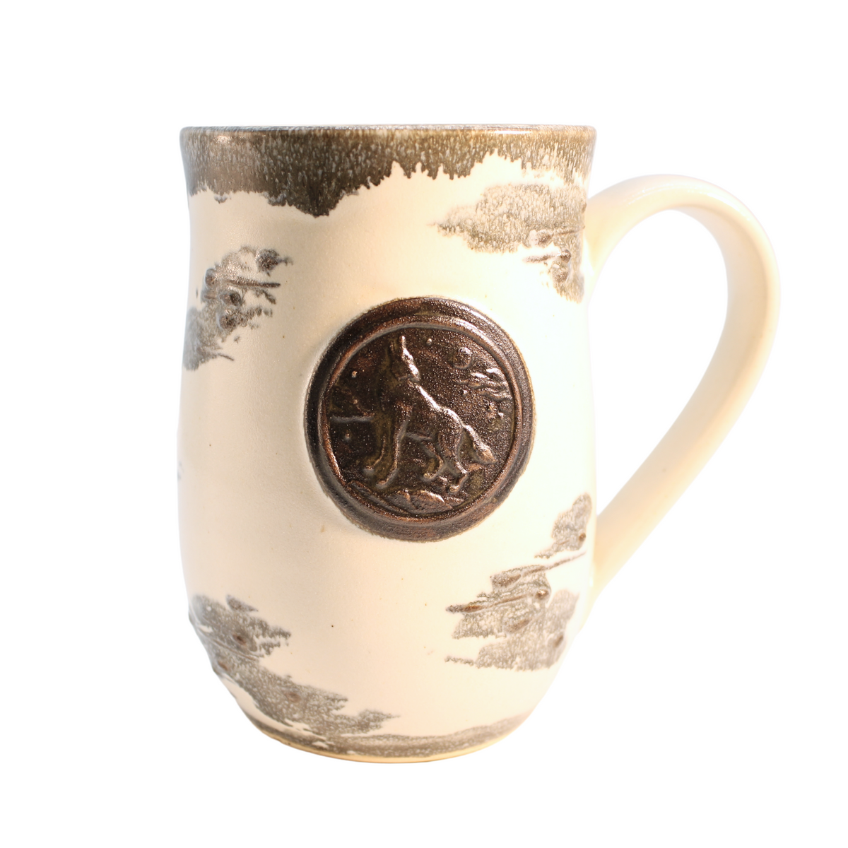 Medallion Mug Collection &quot;HOWLING WOLF&quot; - Curved (More Colours Available)