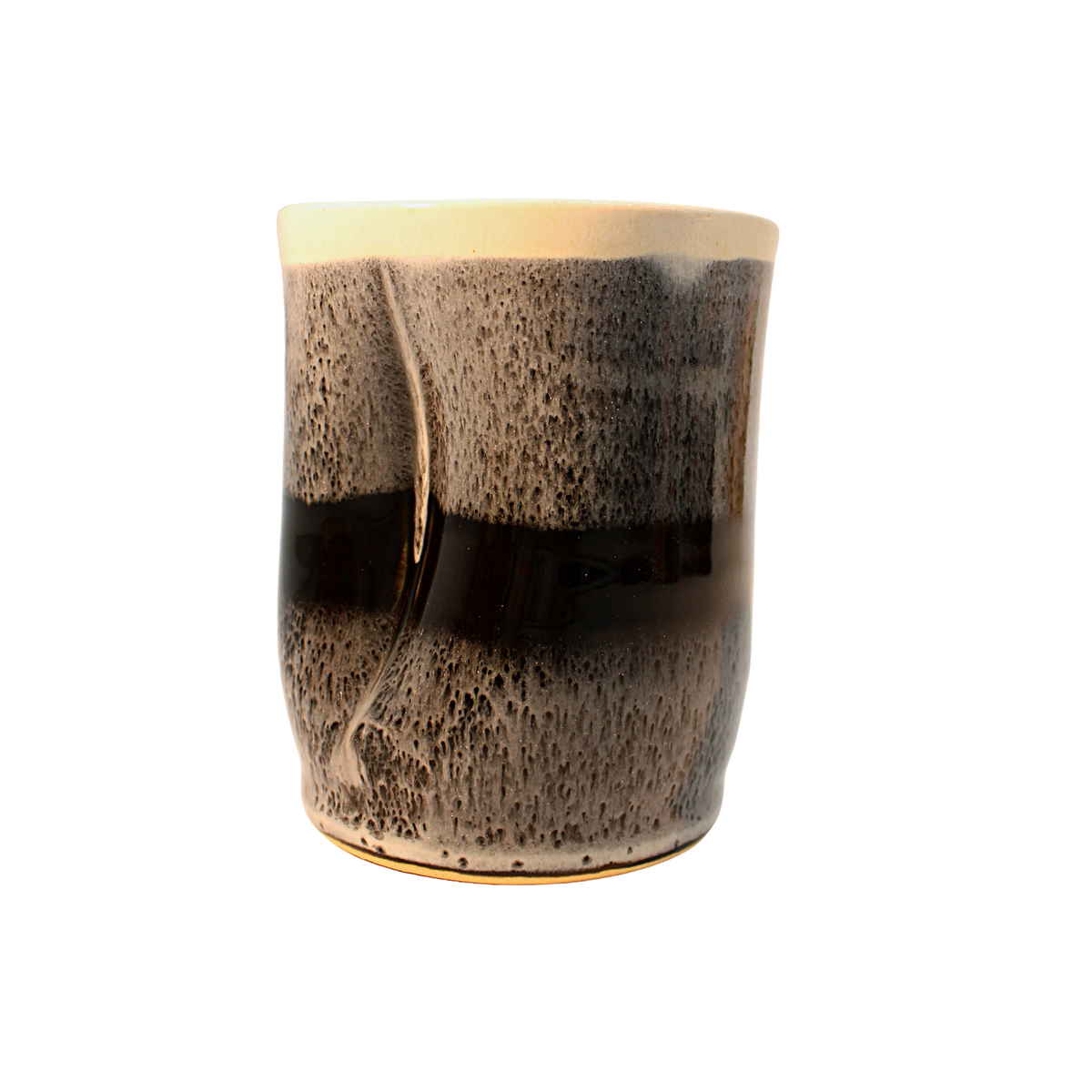 GARDEN WINE CUP - SMALL (Glossy Black &amp; White Pattern)