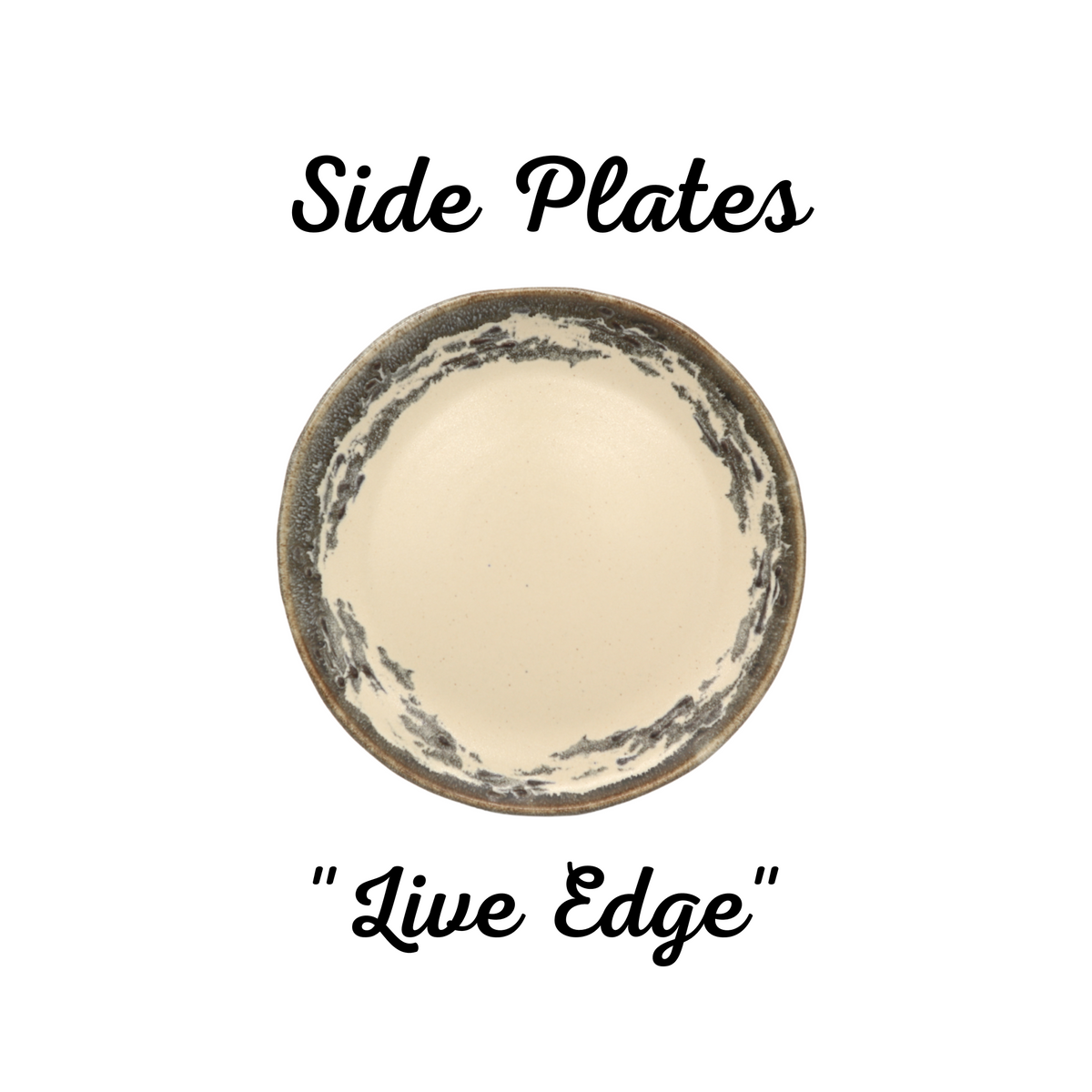 LIVE EDGE COLLECTION SIDE PLATES (Birch Bark Pattern)