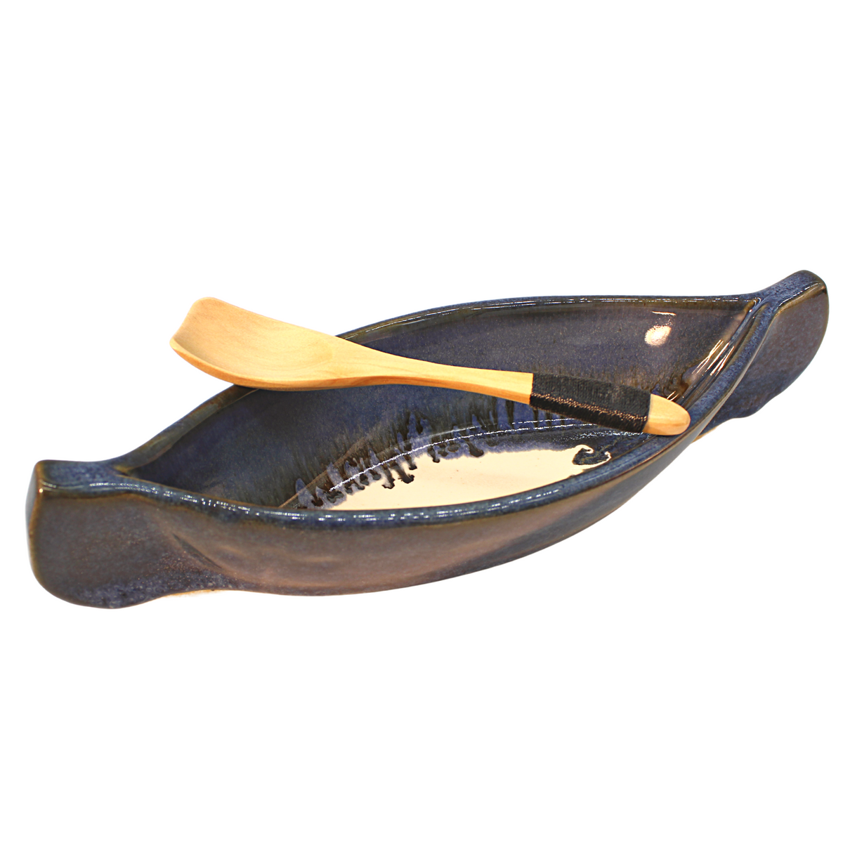CANOE ON THE LAKE CHIP AND DIP SET - SMALL (Aqua Pattern)