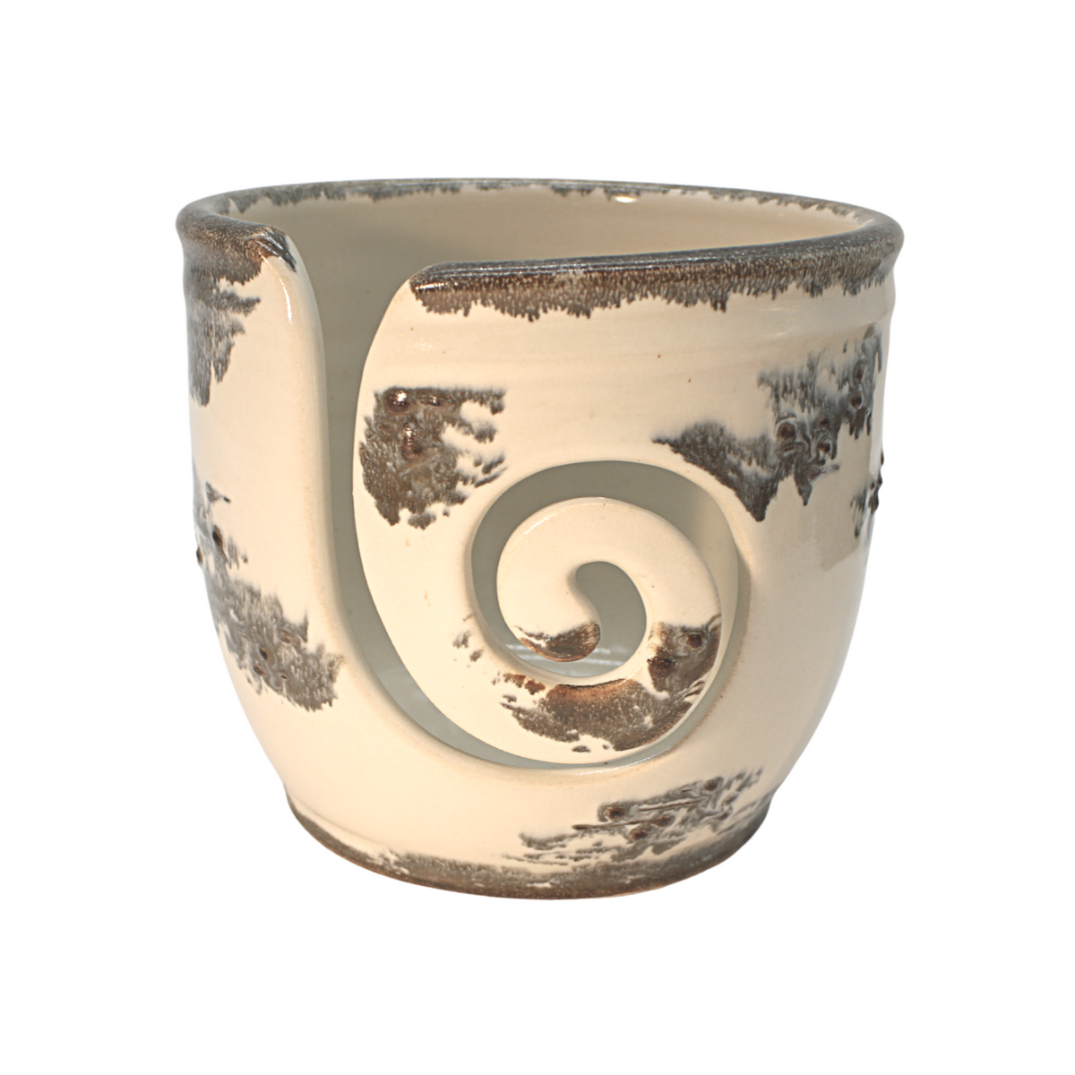 YARN BOWL (Birch Bark Pattern)