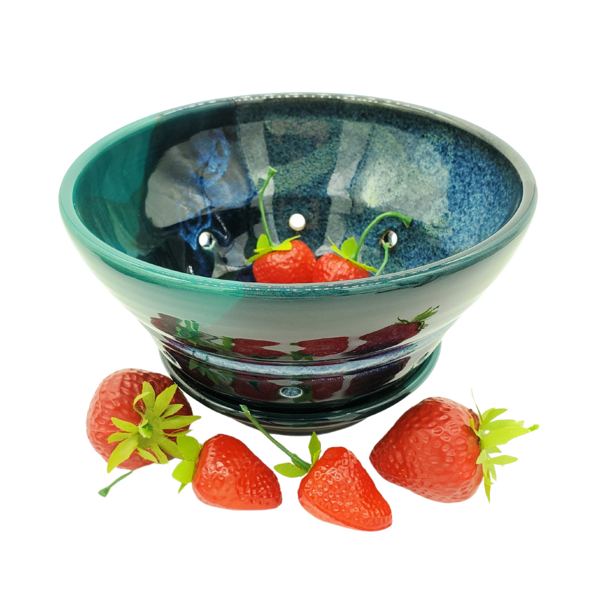 BERRY BOWL (Teal Green Pattern)